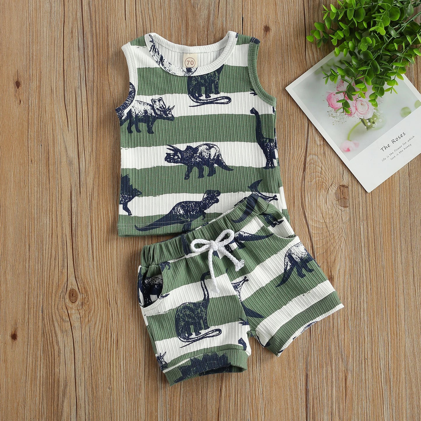 2Pcs 0-24M Newborn Infant Baby Boy Summer Clothing Set