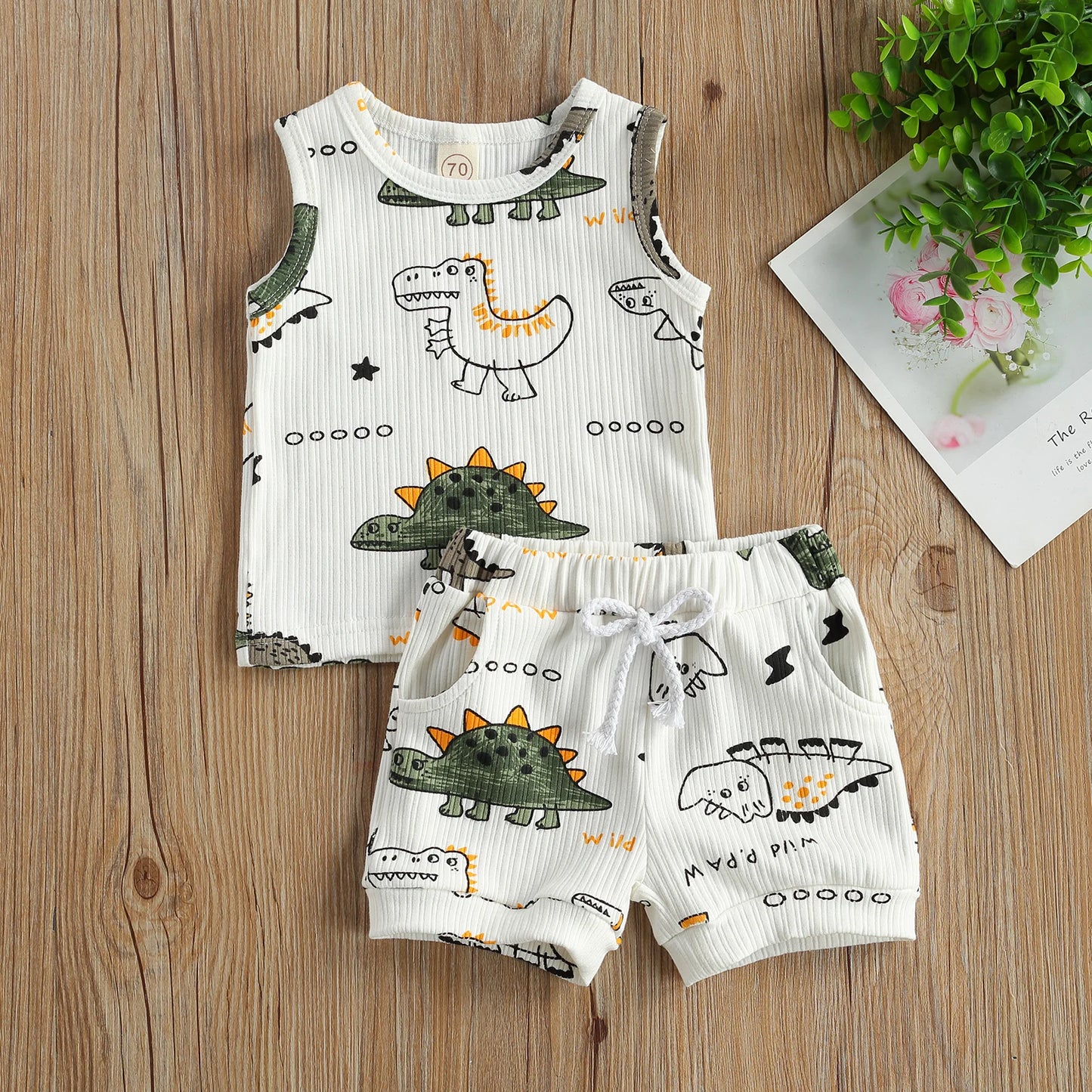 2Pcs 0-24M Newborn Infant Baby Boy Summer Clothing Set