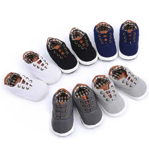 0-18M Infant Boy First Walkers Soft Sole Shoes