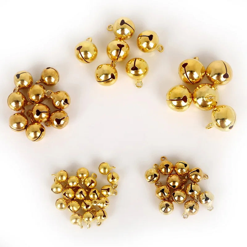 Gold Copper Loose Beads Small Jingle Bells