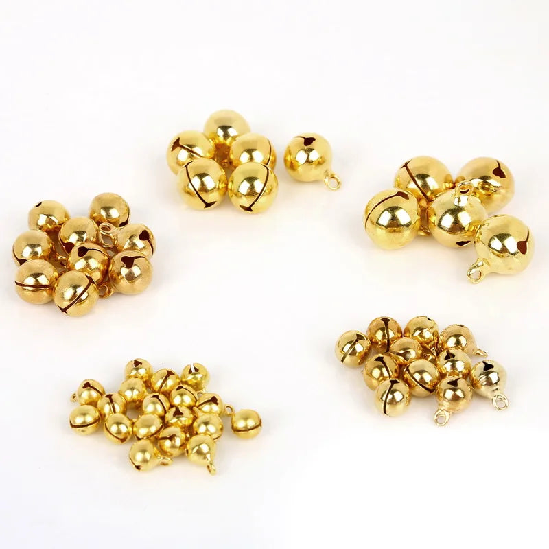 Gold Copper Loose Beads Small Jingle Bells