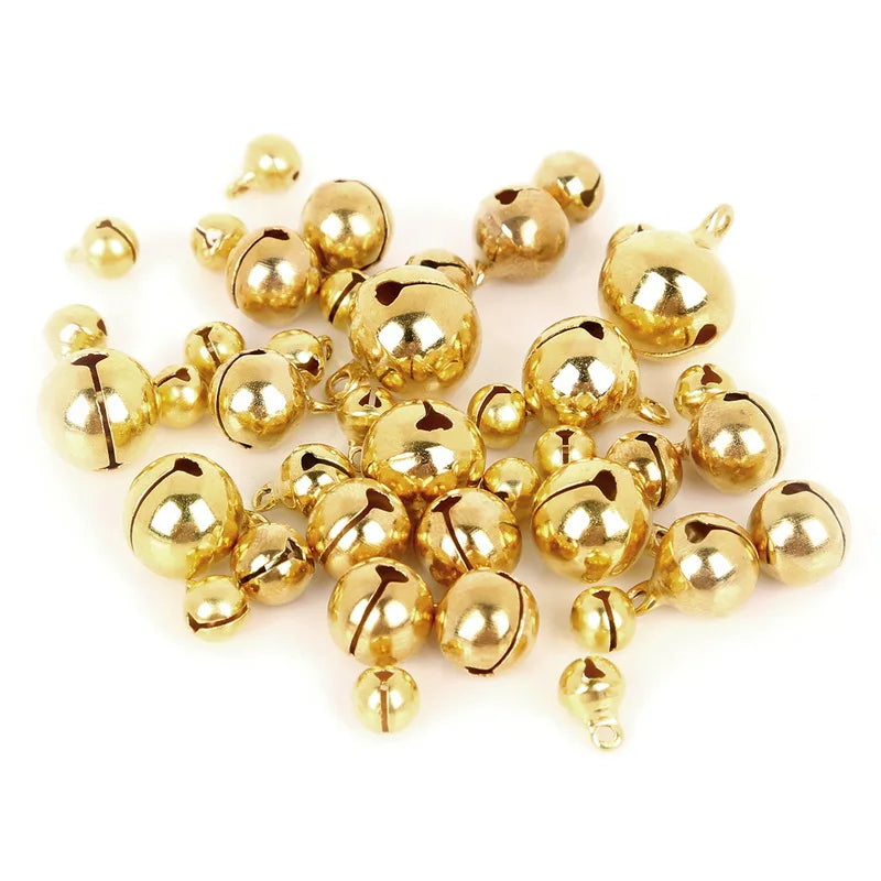Gold Copper Loose Beads Small Jingle Bells