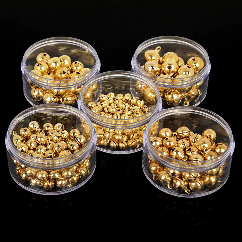 Gold Copper Loose Beads Small Jingle Bells