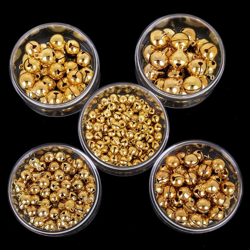 Gold Copper Loose Beads Small Jingle Bells