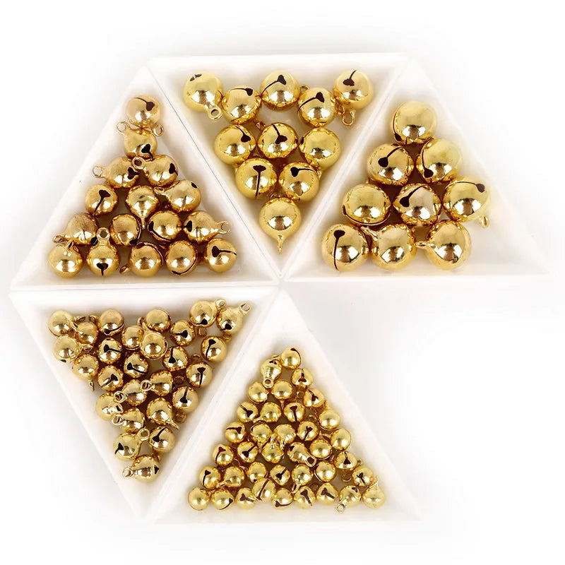Gold Copper Loose Beads Small Jingle Bells