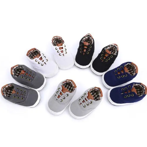 0-18M Infant Boy First Walkers Soft Sole Shoes