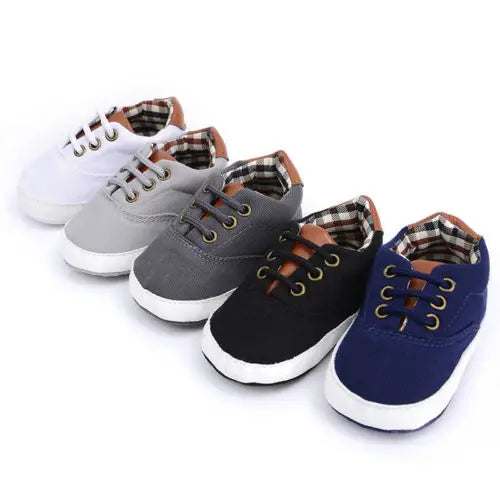 0-18M Infant Boy First Walkers Soft Sole Shoes