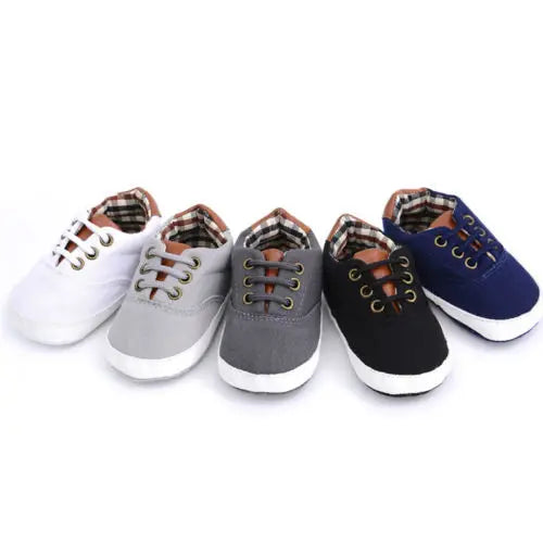 0-18M Infant Boy First Walkers Soft Sole Shoes