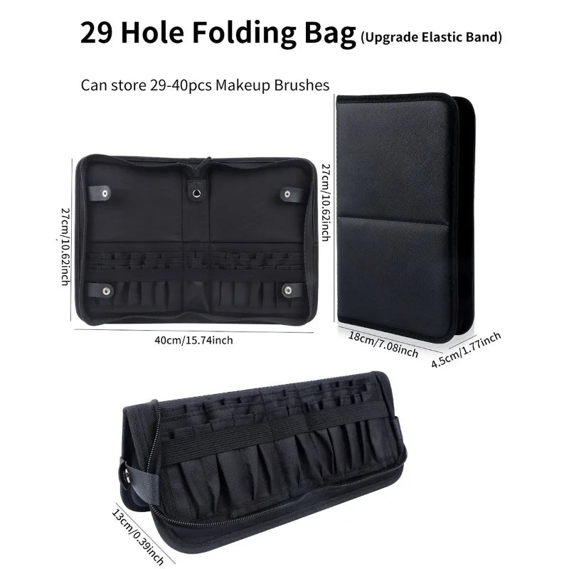 Foldable Makeup Brush Bag