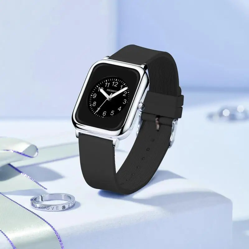 Fashion Simple Green Pink Arabic Numerals Quartz Wristwatch