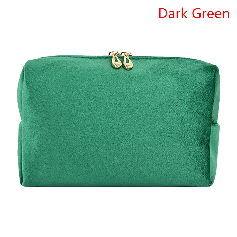 1 Pc Velvet Women Cosmetic Bag Travel