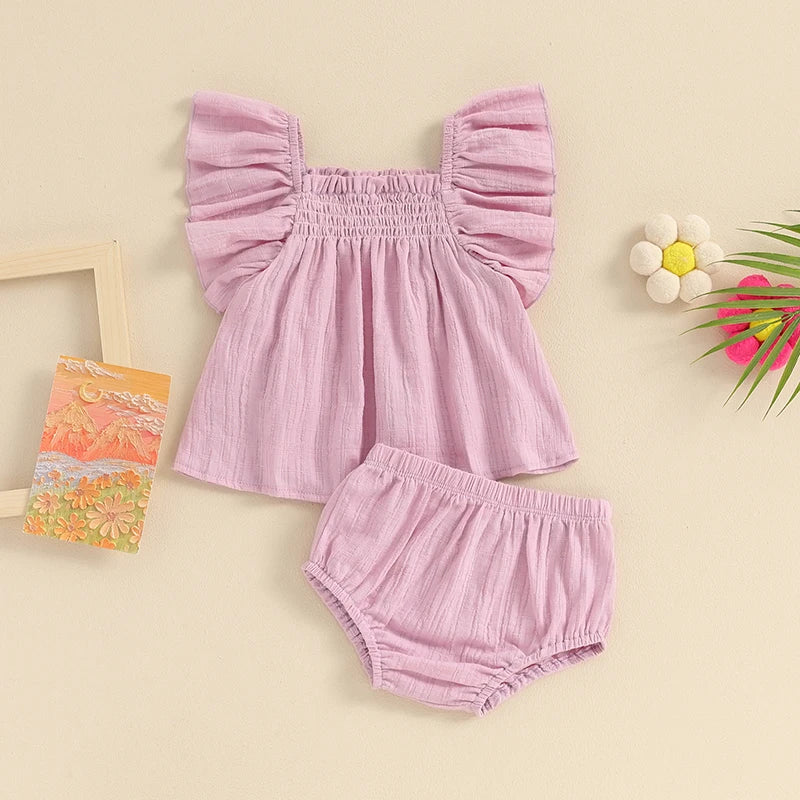 0-3Y Cute Baby Girls Summer Outfits Set