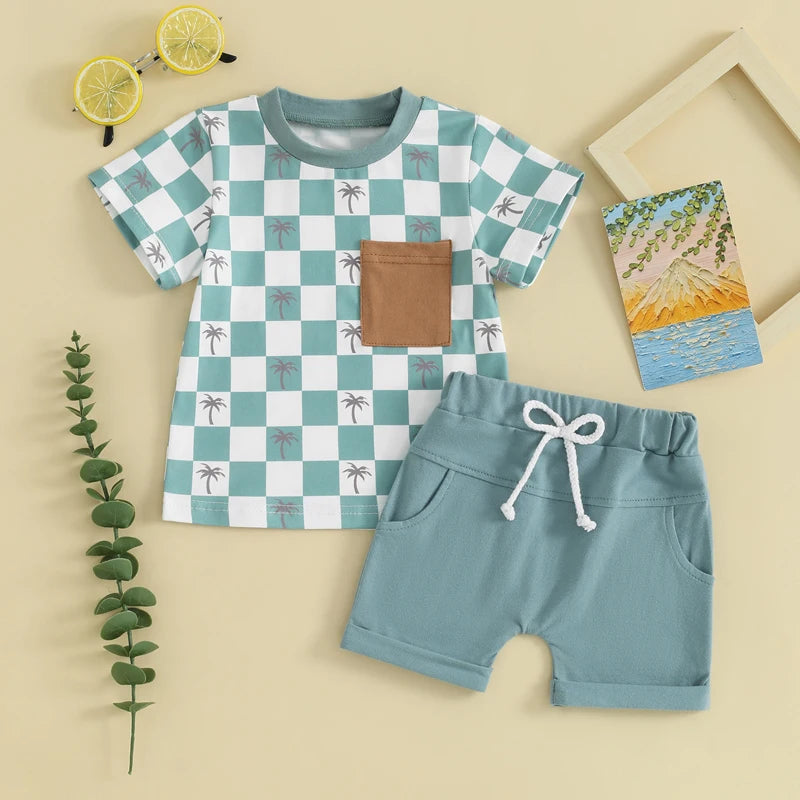 Summer Baby Boy Short Sleeve Clothing Set