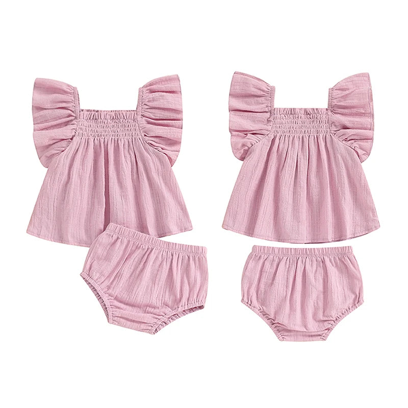 0-3Y Cute Baby Girls Summer Outfits Set