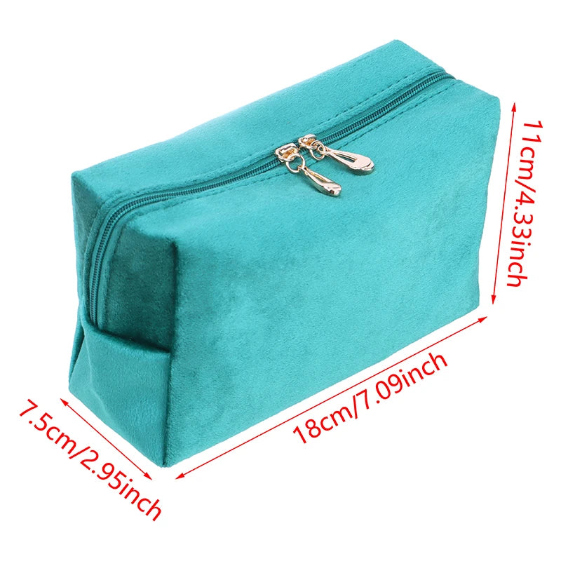 1 Pc Velvet Women Cosmetic Bag Travel