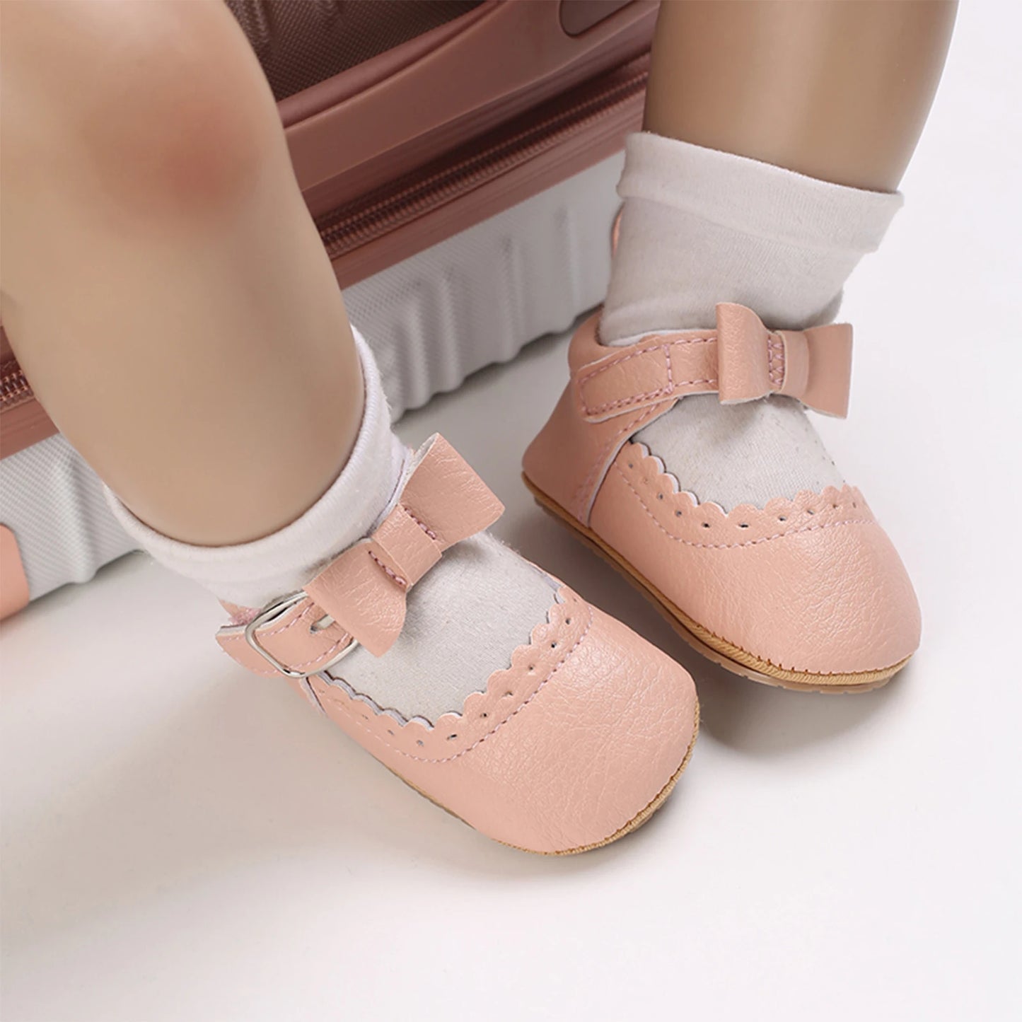 0-18M Infant Baby Girl Soft-Sole Shoes