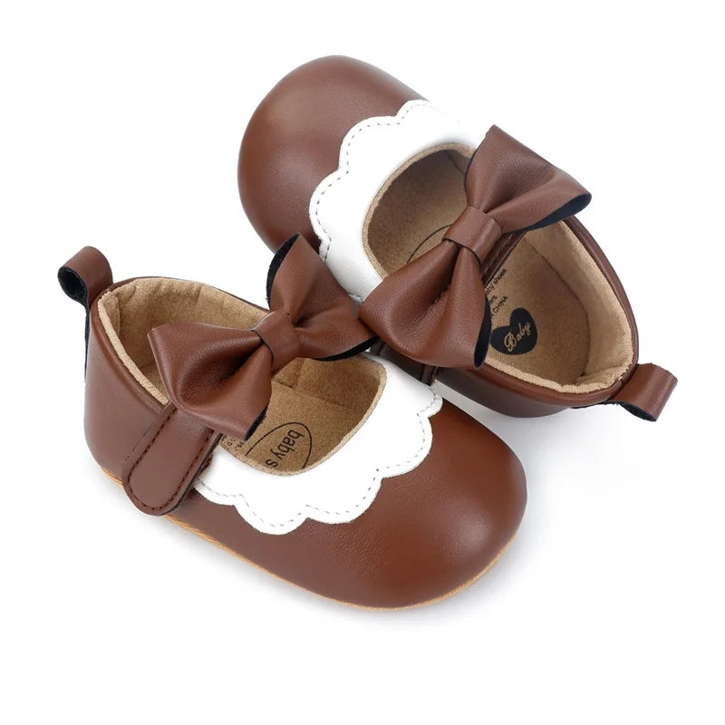 0-18M Baby Girl Soft PU Leather Shoes