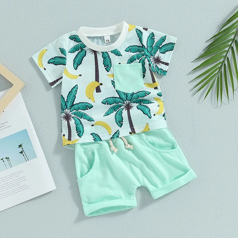 0-3Years 2Pcs Baby Boy Summer Clothing Set