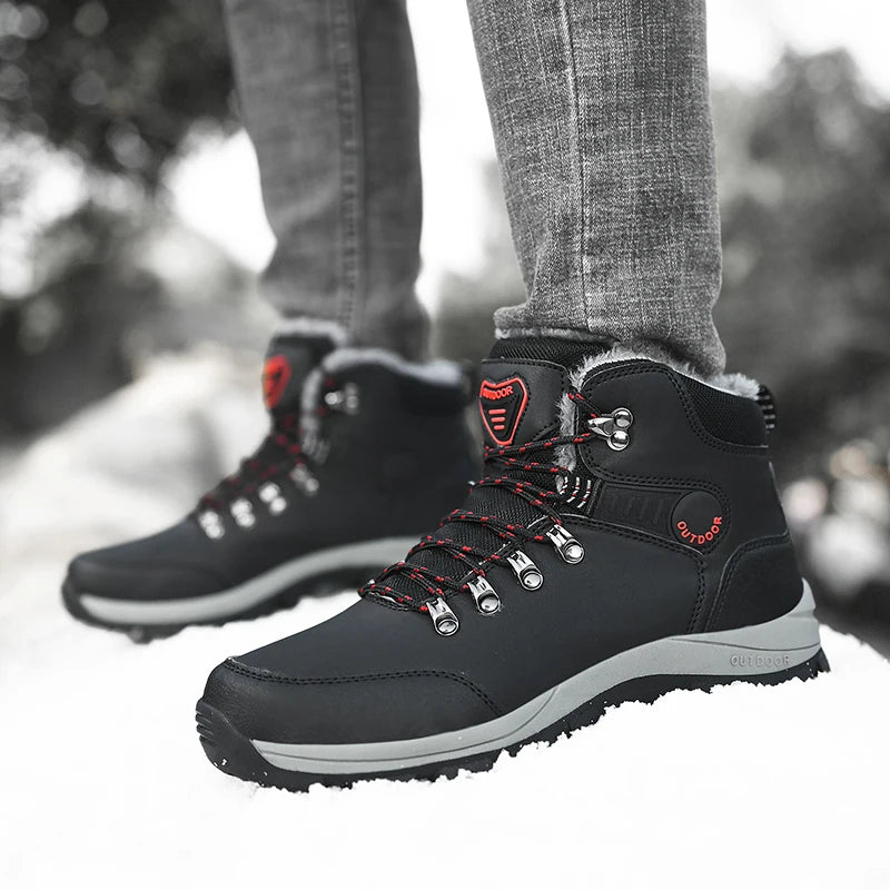 Men's Pu Leather Waterproof Sneakers