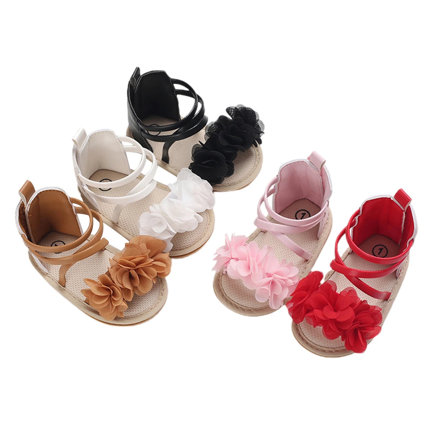 0-18M Infant Baby Girls Soft Sole Non-Slip Sandals