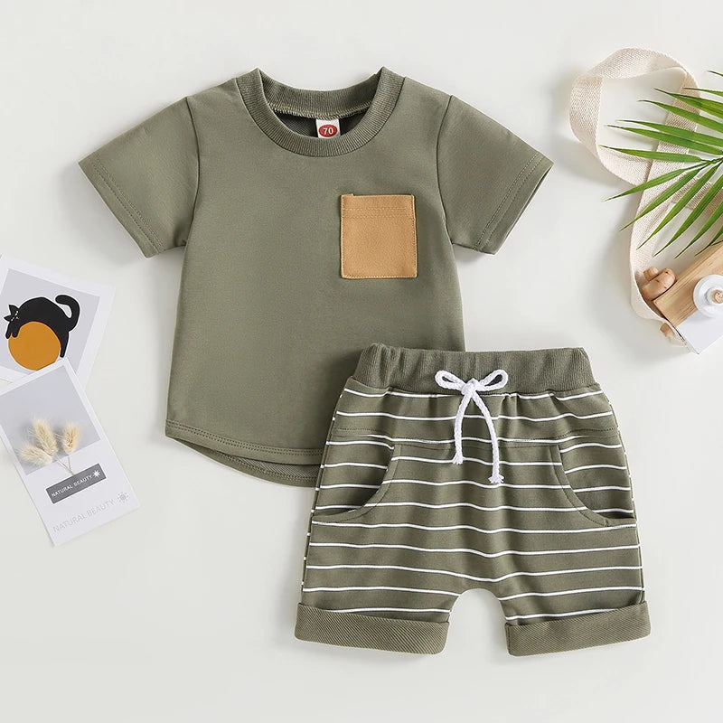 0-4Years 2Pcs Baby Boy Summer Clothing Set