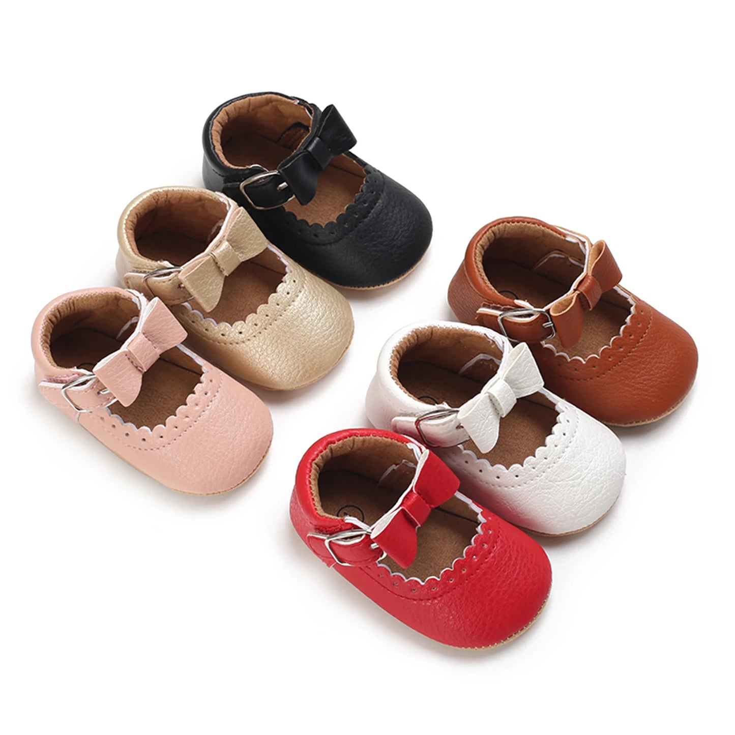 0-18M Infant Baby Girl Soft-Sole Shoes