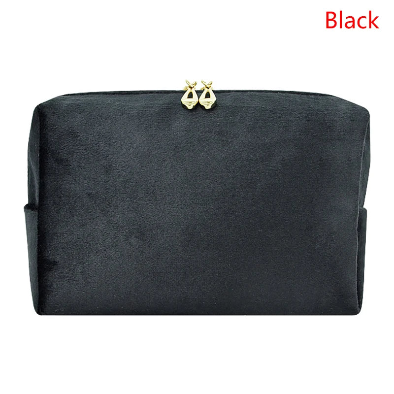 1 Pc Velvet Women Cosmetic Bag Travel