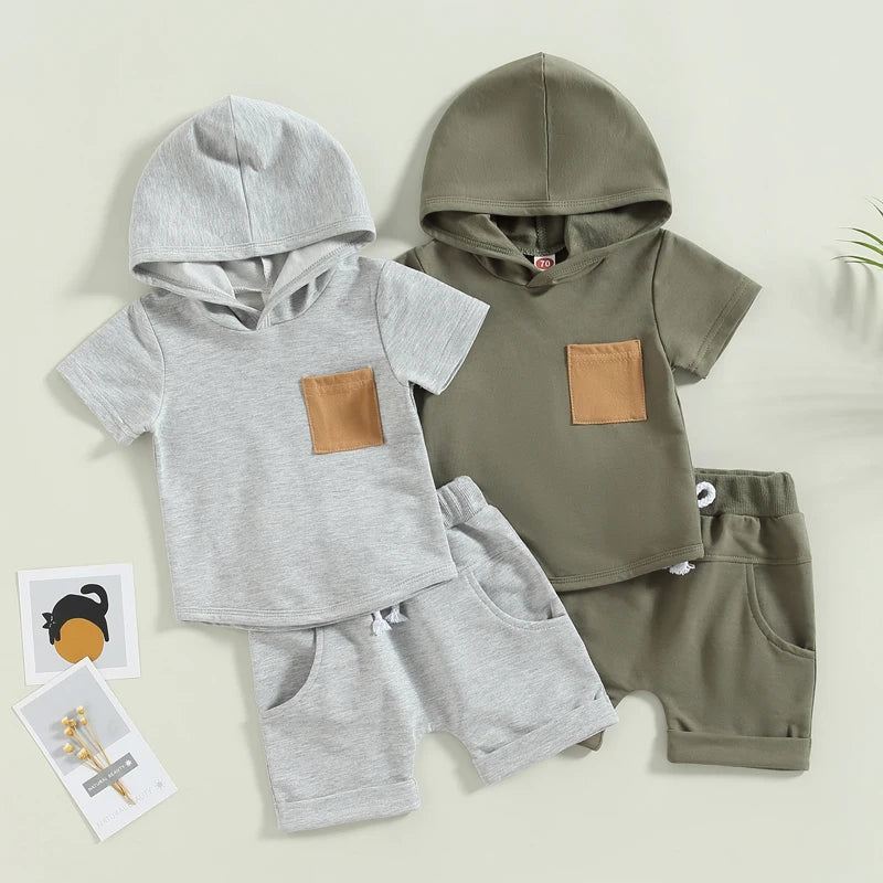 0-3Years Summer Baby Boy Short Sleeve Clothing Set