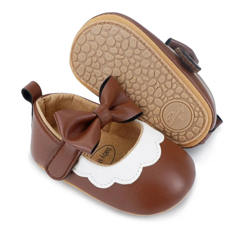 0-18M Baby Girl Soft PU Leather Shoes