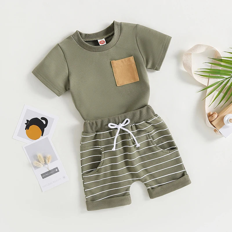 0-4Years 2Pcs Baby Boy Summer Clothing Set