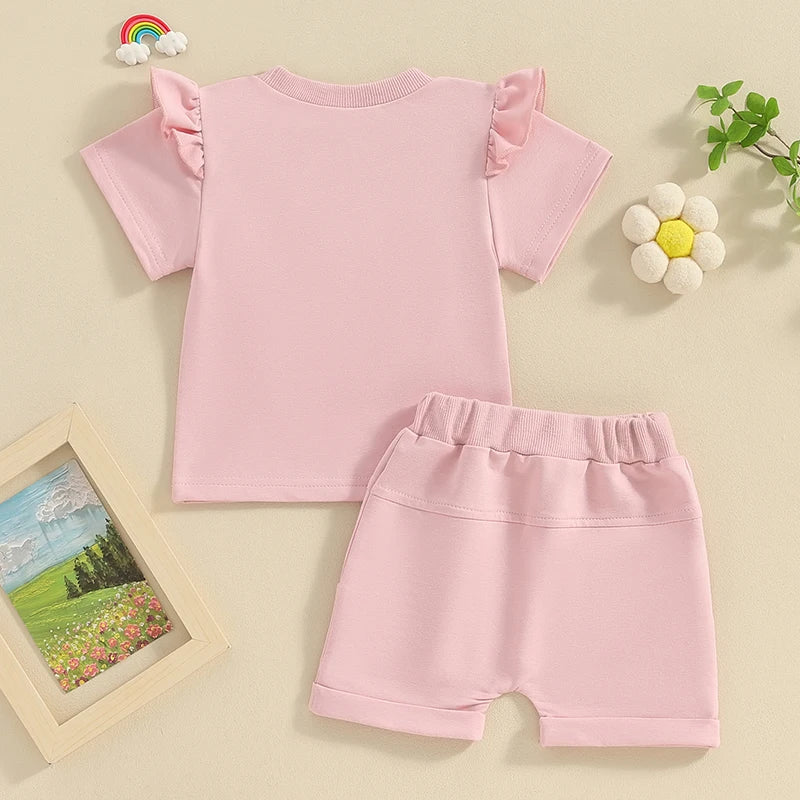 0-3Y Toddler Baby Girl Summer Short Clothing Set