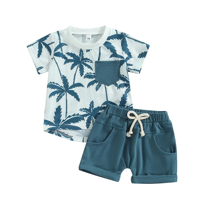 0-3Years 2Pcs Baby Boy Summer Clothing Set