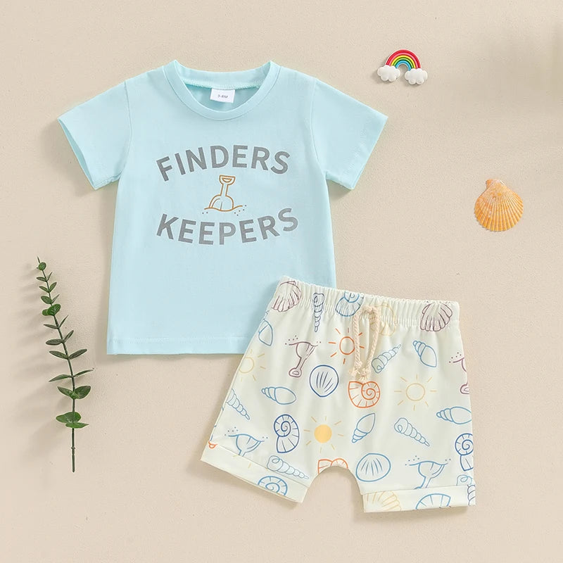 3M-3Y Summer Baby Boy Beach Clothing Set