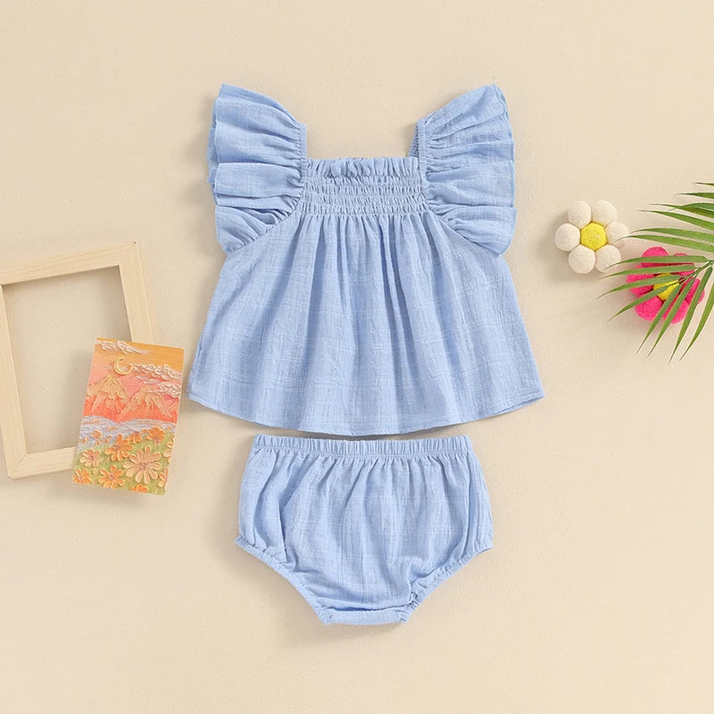 0-3Y Cute Baby Girls Summer Outfits Set