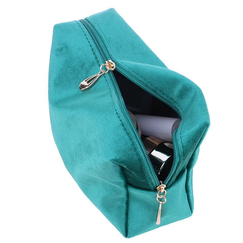 1 Pc Velvet Women Cosmetic Bag Travel