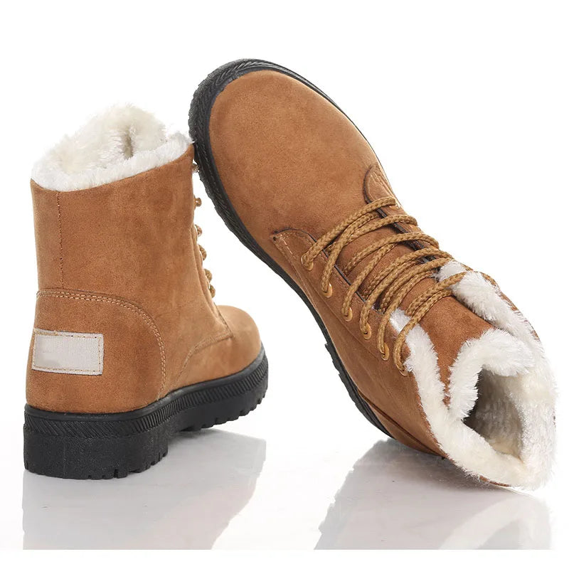 Women's Boots With Fur Low Heels