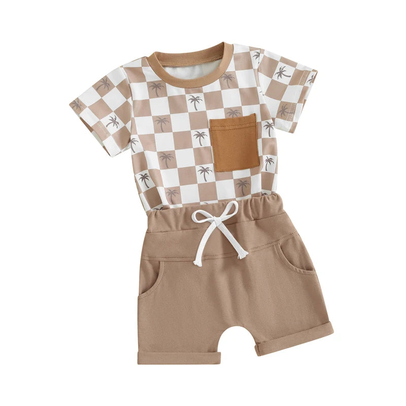 Summer Baby Boy Short Sleeve Clothing Set