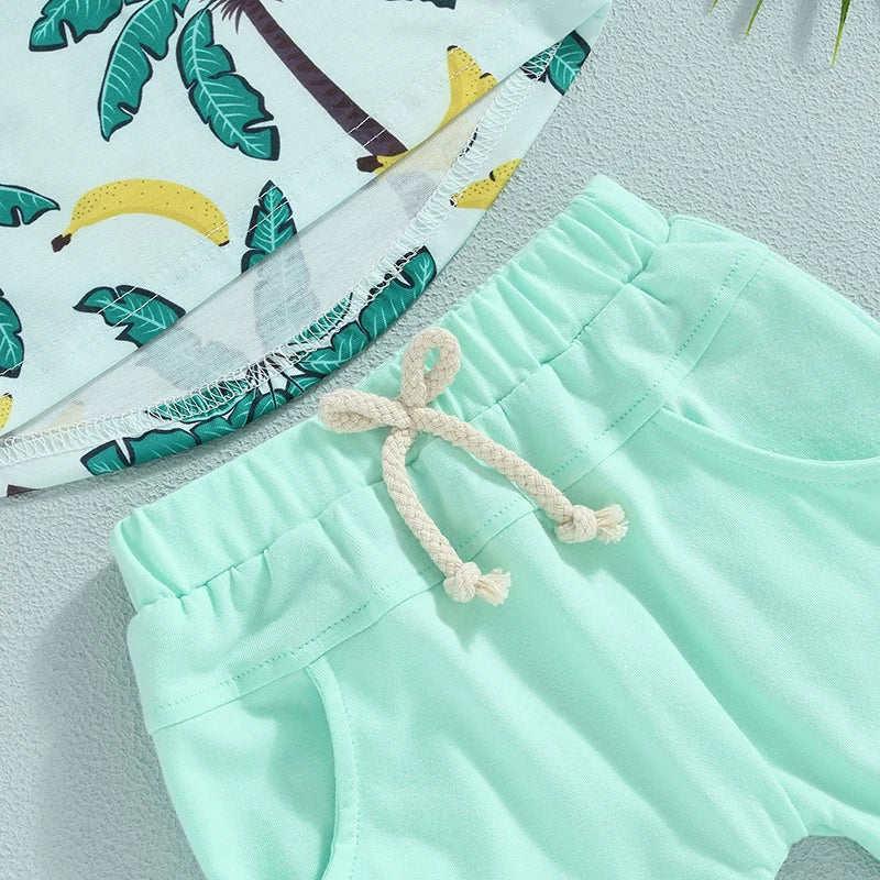 0-3Years 2Pcs Baby Boy Summer Clothing Set