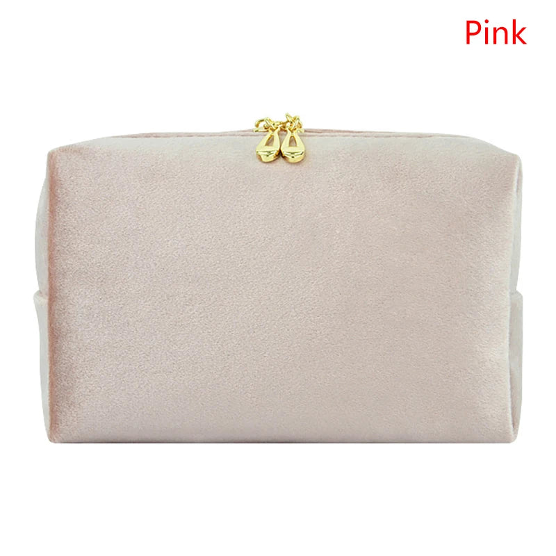 1 Pc Velvet Women Cosmetic Bag Travel