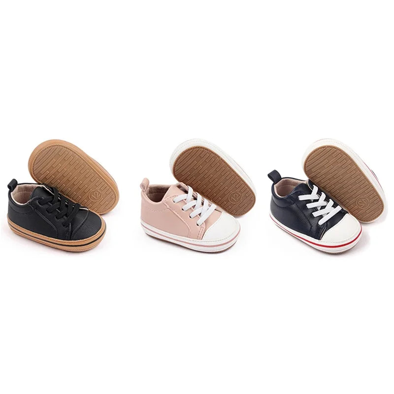 0-18M PU Leather Anti-Slip Sole First Walker Shoes