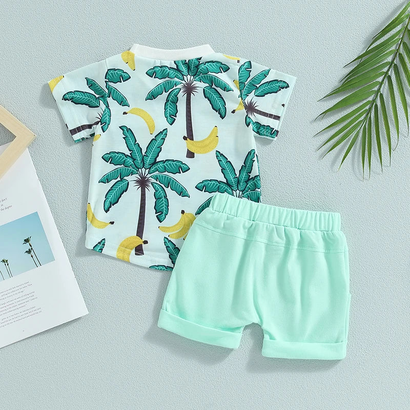 0-3Years 2Pcs Baby Boy Summer Clothing Set