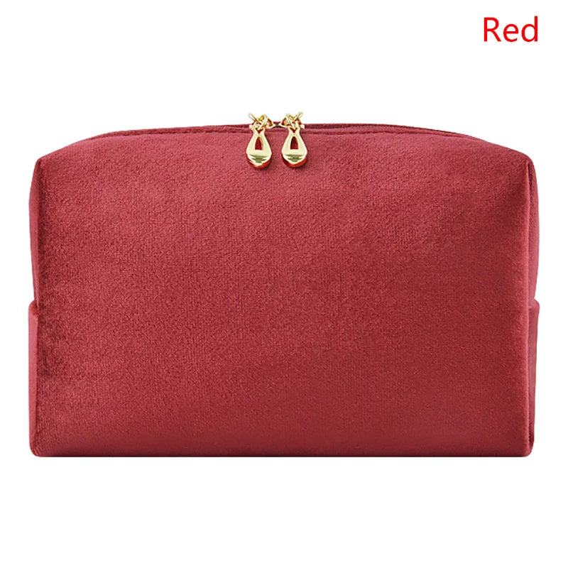 1 Pc Velvet Women Cosmetic Bag Travel