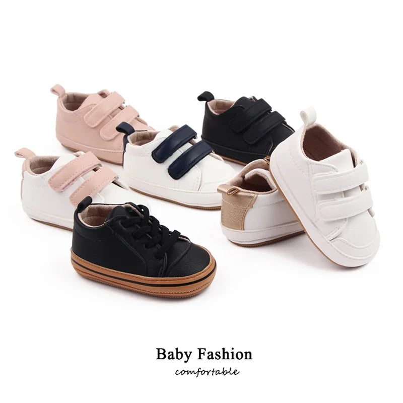 0-18M PU Leather Anti-Slip Sole First Walker Shoes