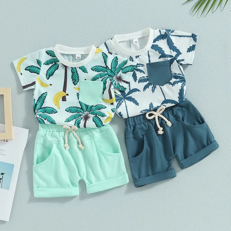 0-3Years 2Pcs Baby Boy Summer Clothing Set