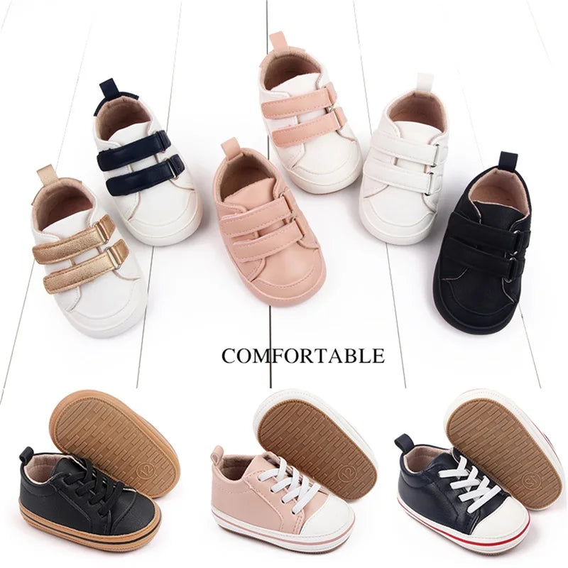 0-18M PU Leather Anti-Slip Sole First Walker Shoes