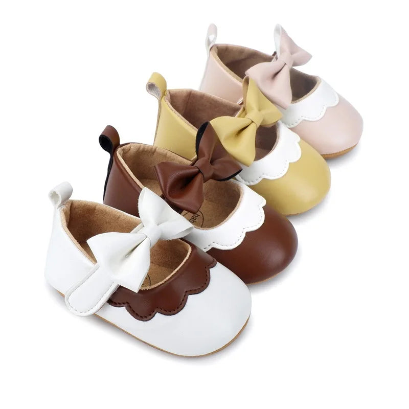 0-18M Baby Girl Soft PU Leather Shoes
