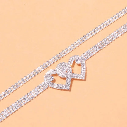 Beautiful Dazzling Cubic Zirconia Chain Anklet for Women