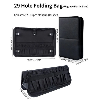 Foldable Makeup Brush Bag