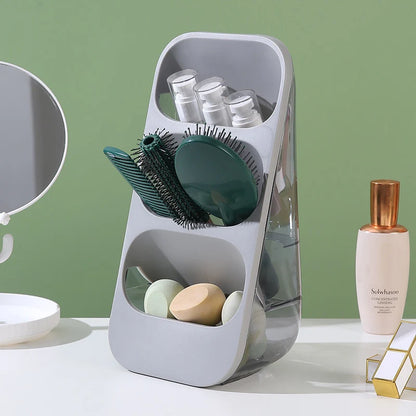 3 Grids Makeup Brushes Storage Box