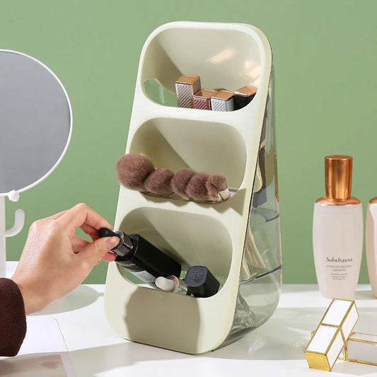 3 Grids Makeup Brushes Storage Box